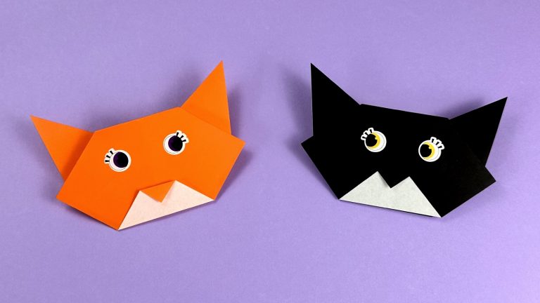 origami cat face