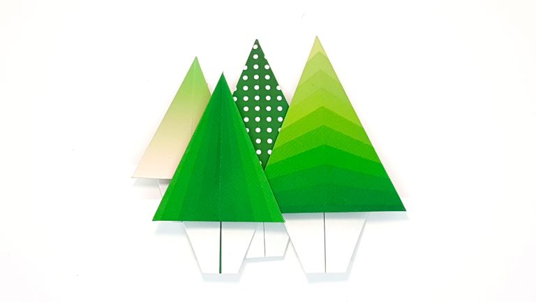 origami christmas trees