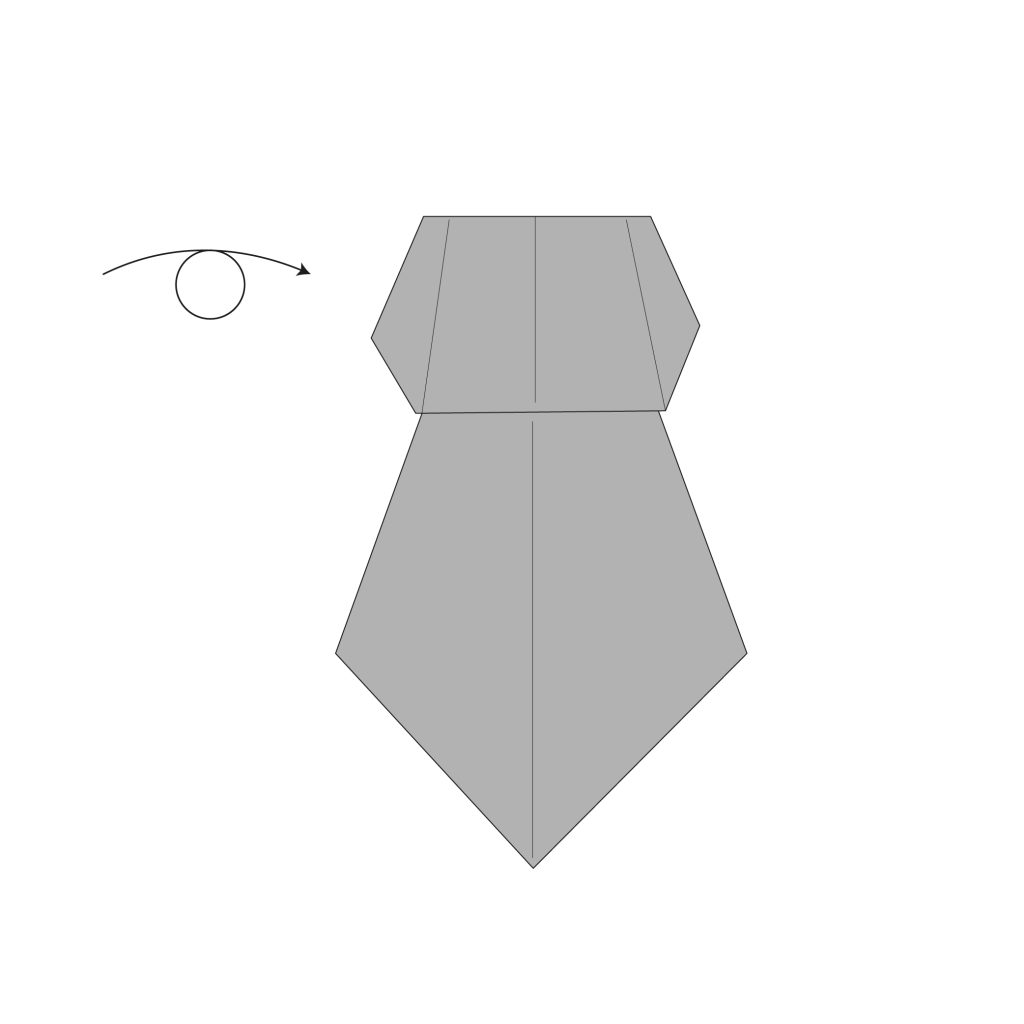 origami necktie diagram completed