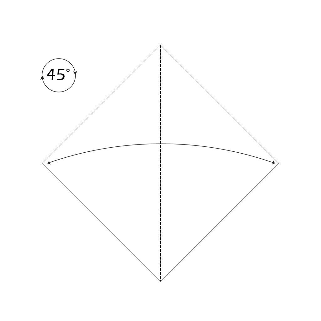 origami necktie diagram step 1