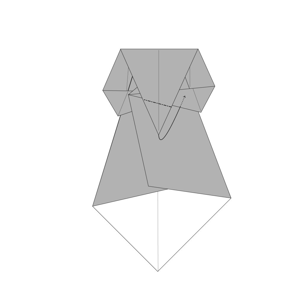 origami necktie diagram step 10