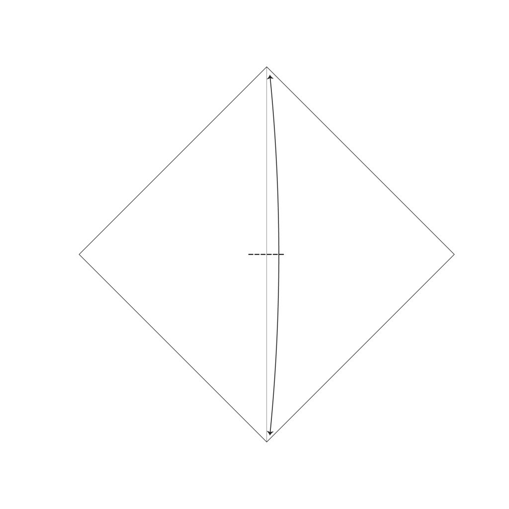 origami necktie diagram step 2