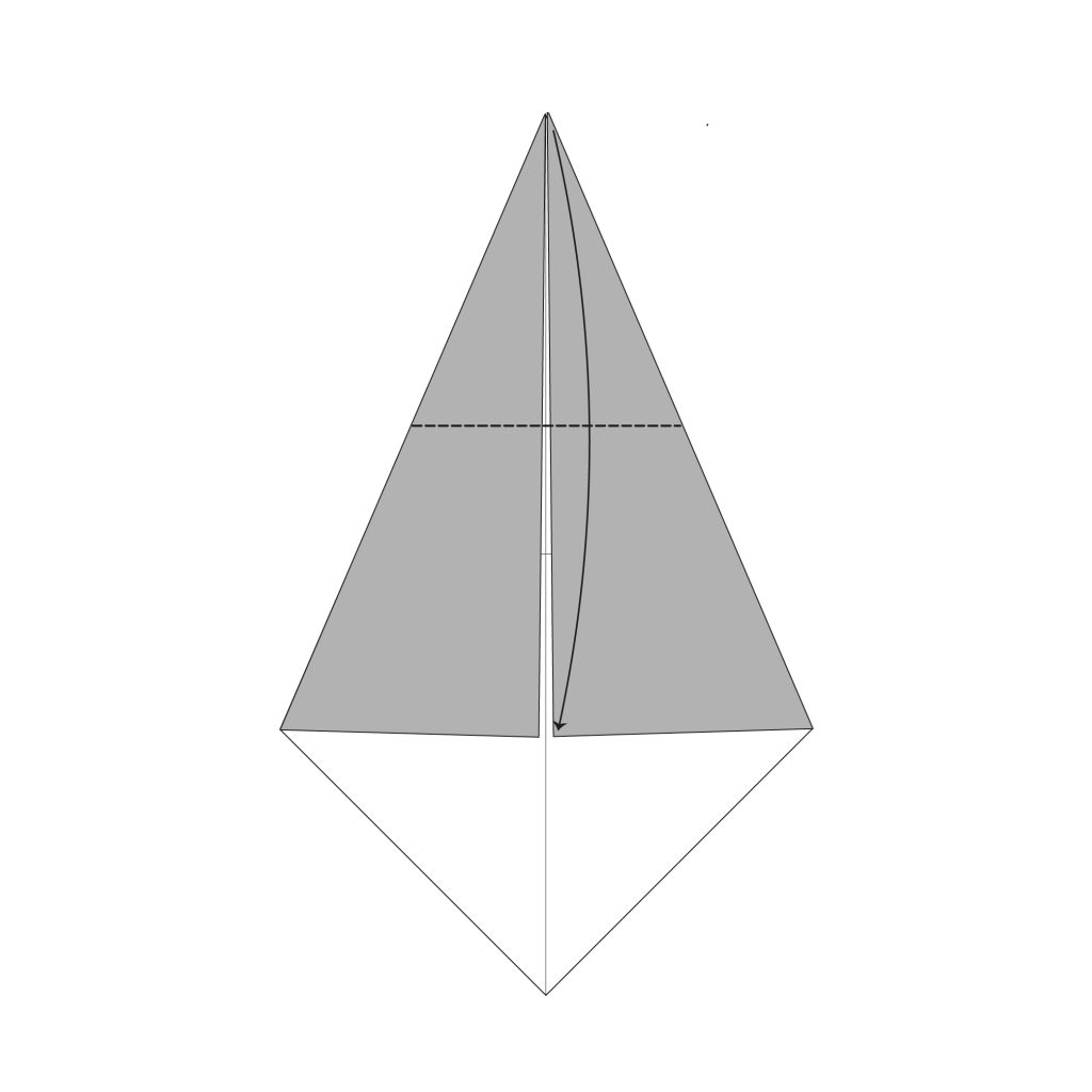 origami necktie diagram step 4