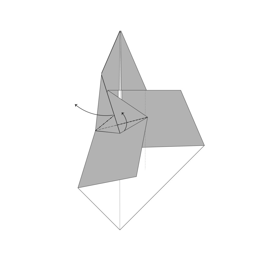 origami necktie diagram step 7