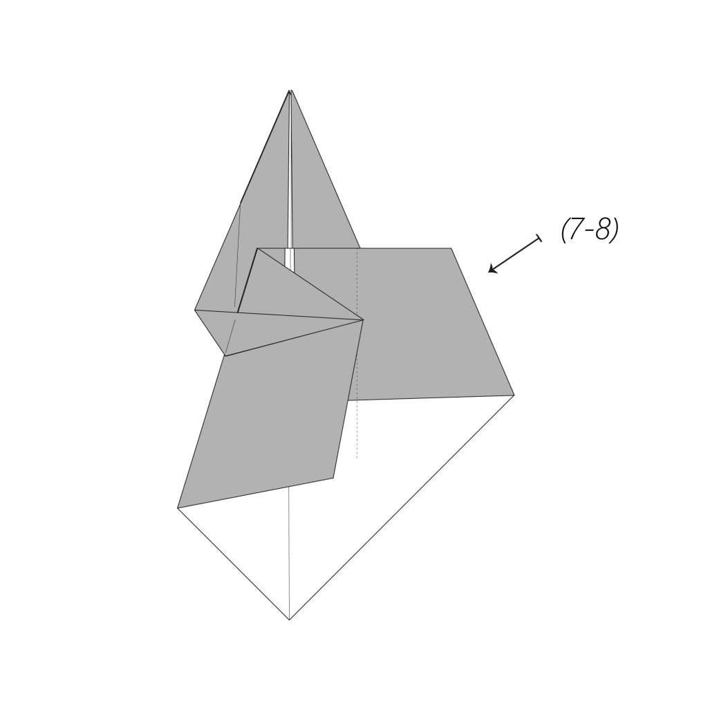 origami necktie diagram step 8
