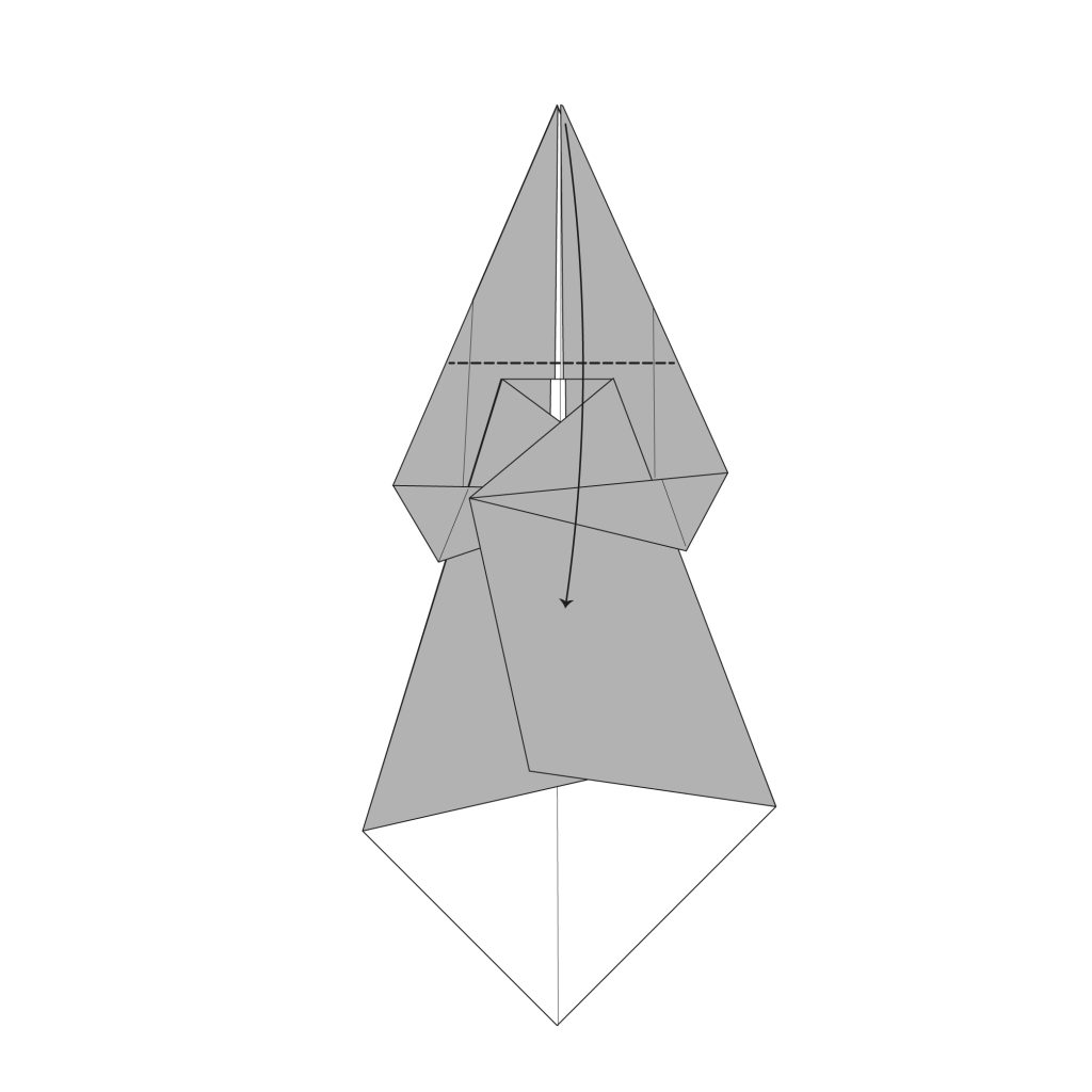 origami necktie diagram step 9