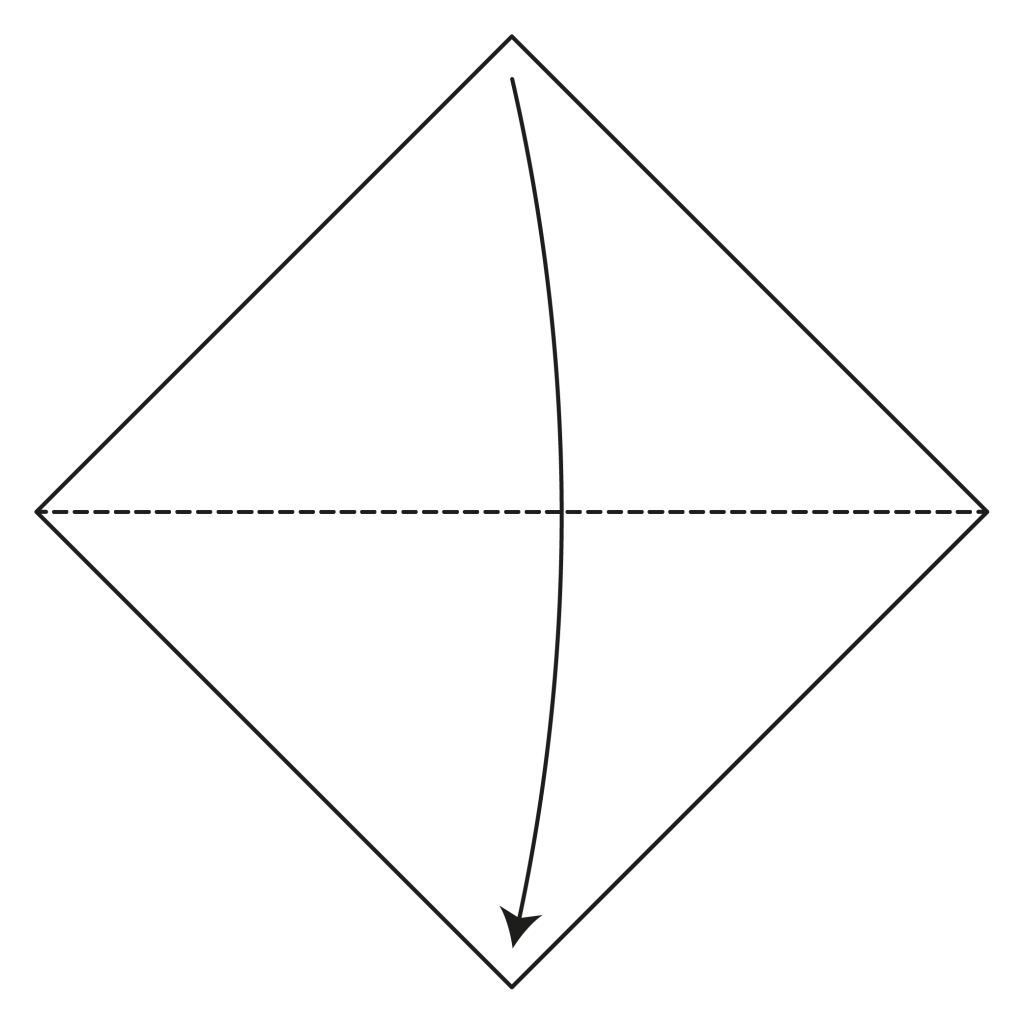origami rabbit diagram step 1