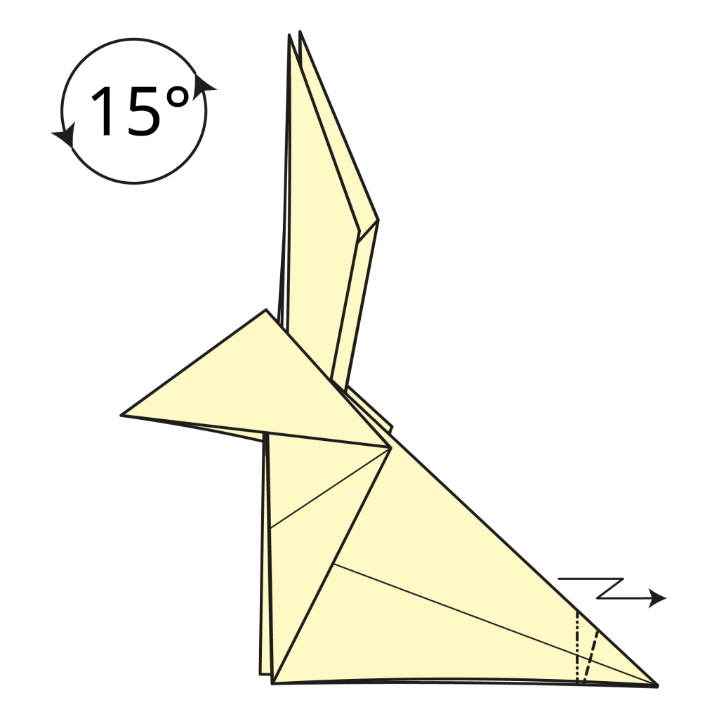 origami rabbit diagram step 11