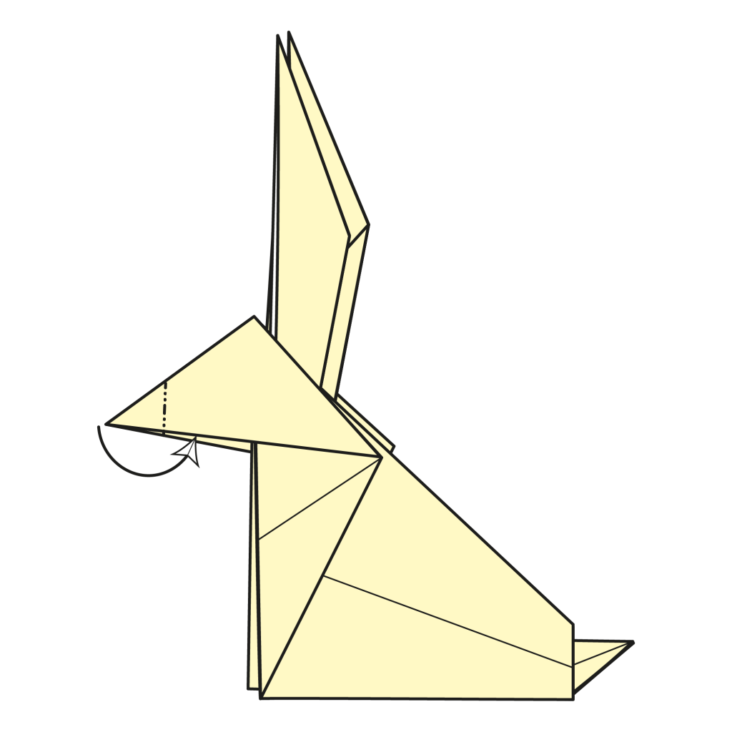 origami rabbit diagram step 12