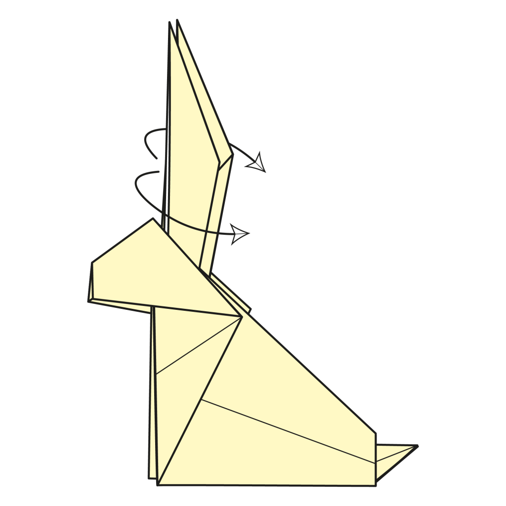 origami rabbit diagram step 13