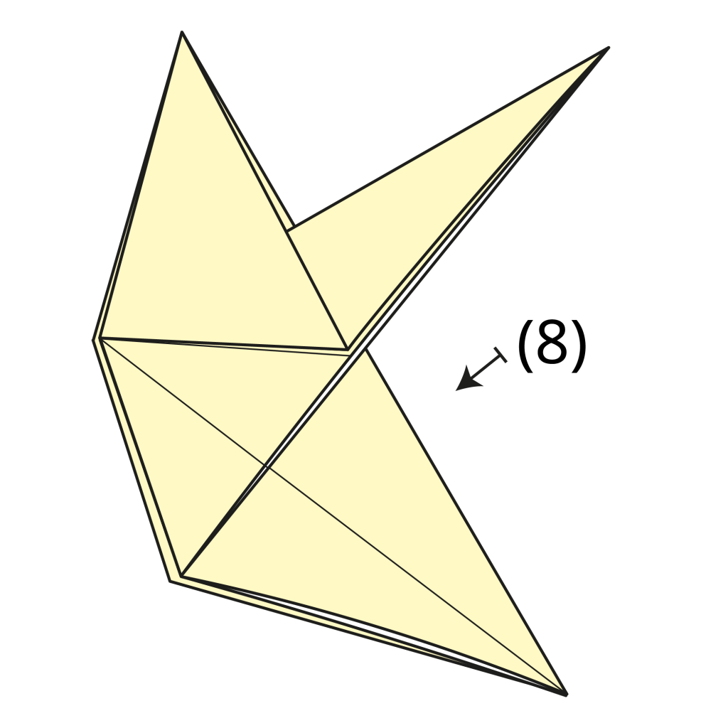 origami rabbit diagram step 8.5