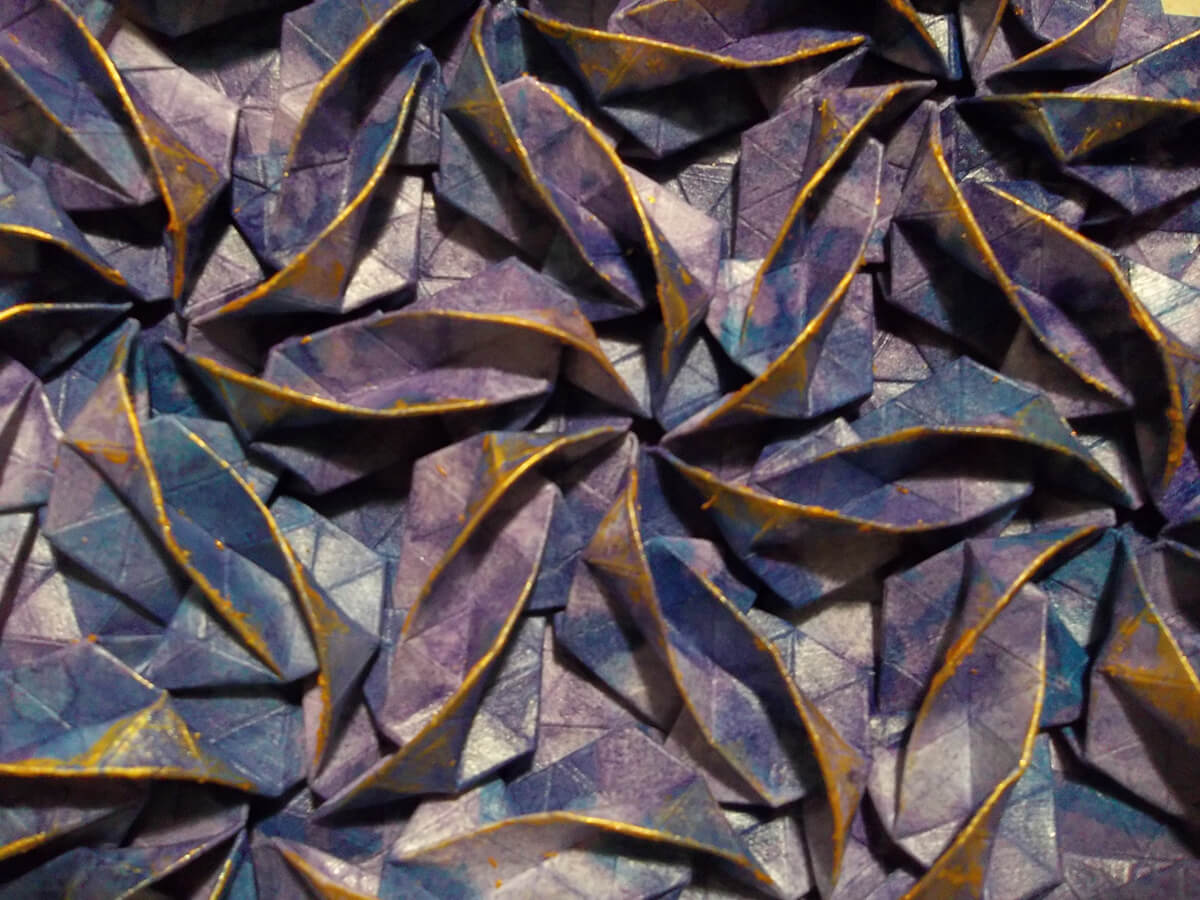 Spiral Galaxy M81 Origami Tessellation by Peter Keller 