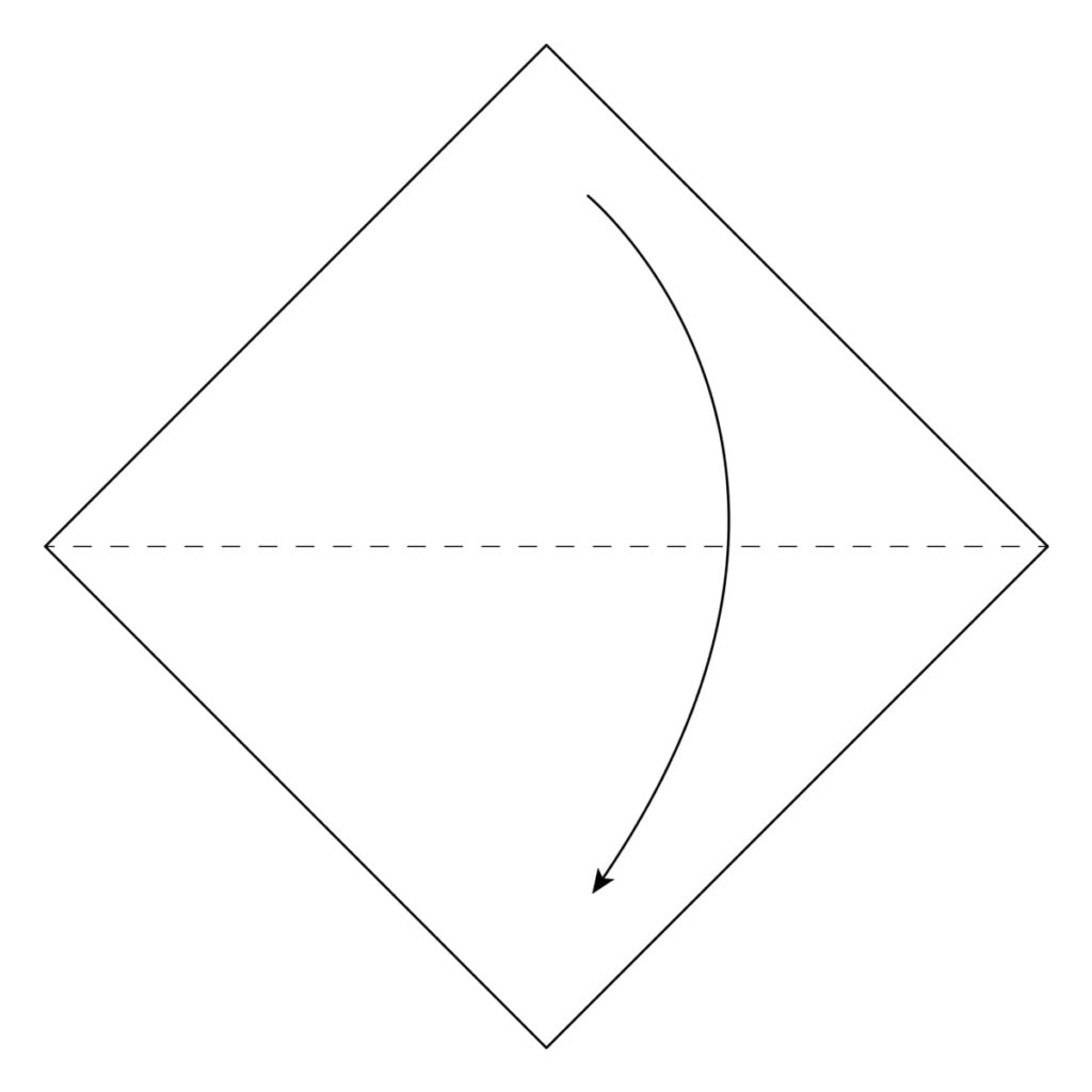 Inside Reverse Fold Step 1