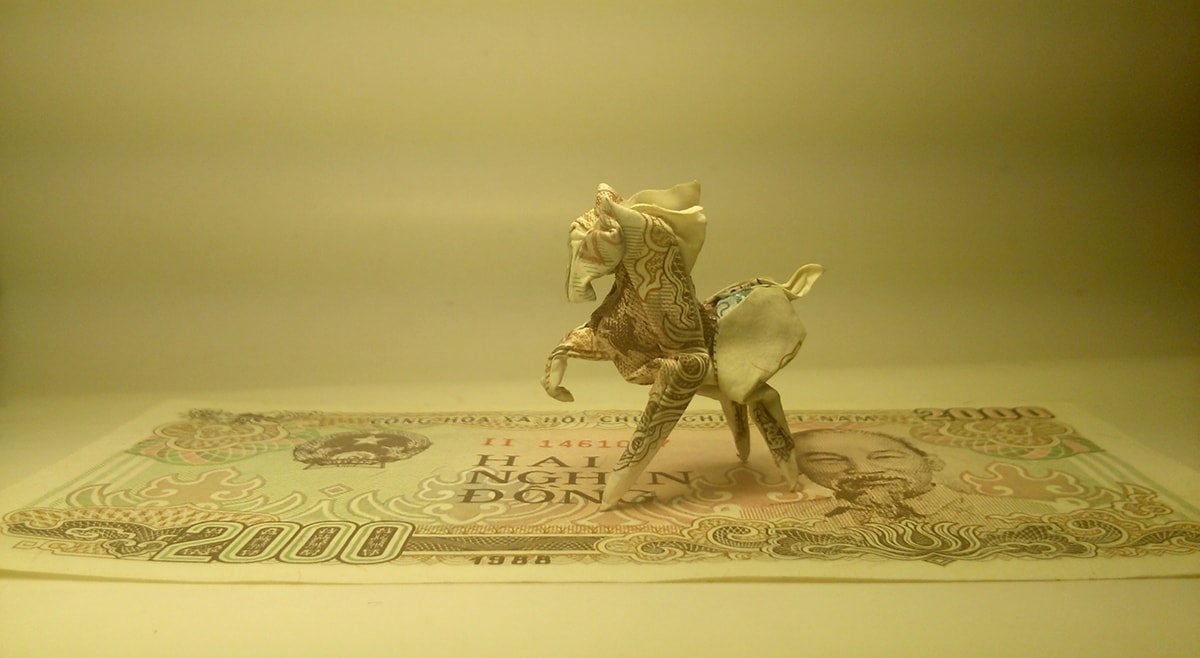 Origami Money Horse 3