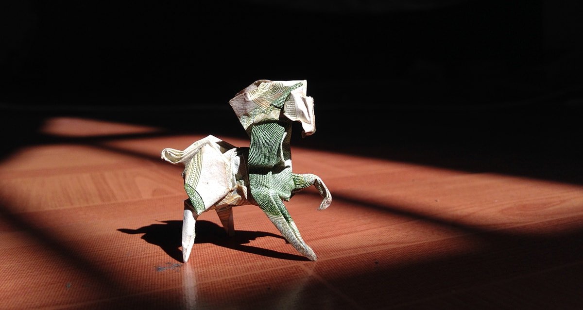 Origami Money Horse