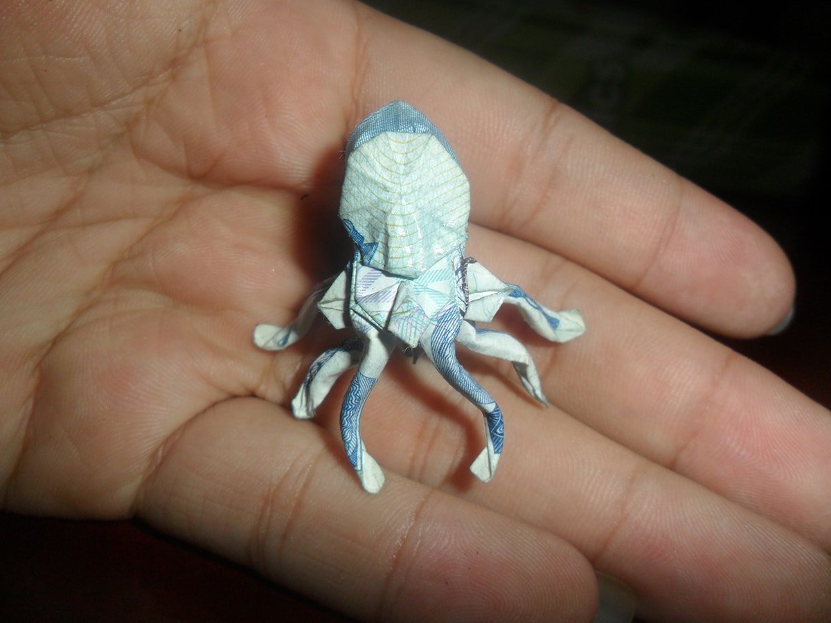 Origami Money Squid
