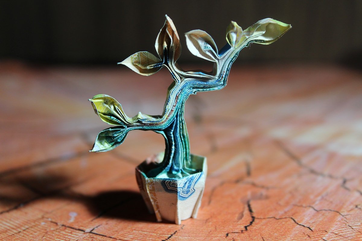 Origami Money Tree