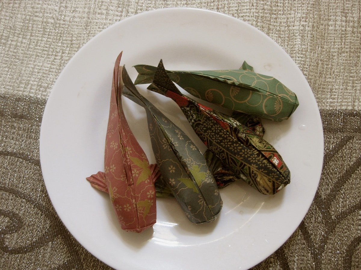 Paper Koi on a Plate by Sipho Mabona