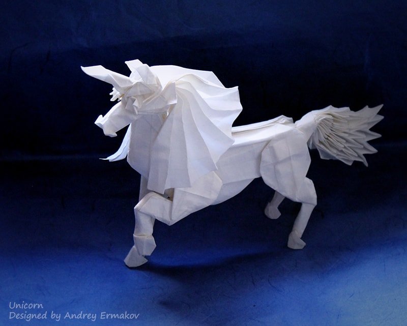Unicorn Designed and Folded by Andrey Ermakov