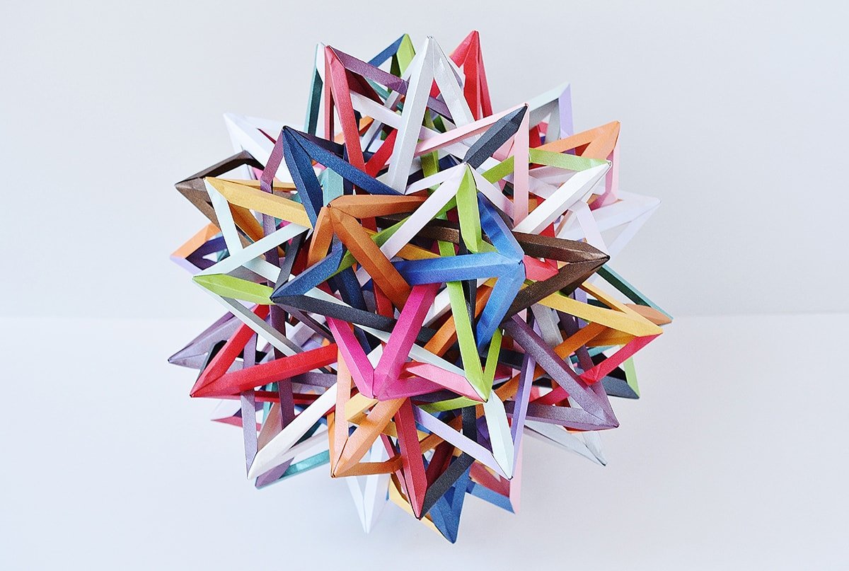 "Event Horizon" Twenty Interlocking Irregular Augmented Tetrahedra (Byriah Loper)