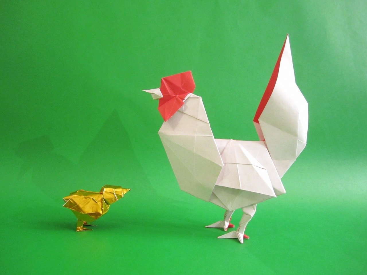 Origami Chicken and Chick