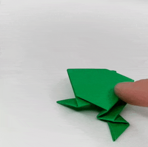 Traditional Origami Jumping Frog