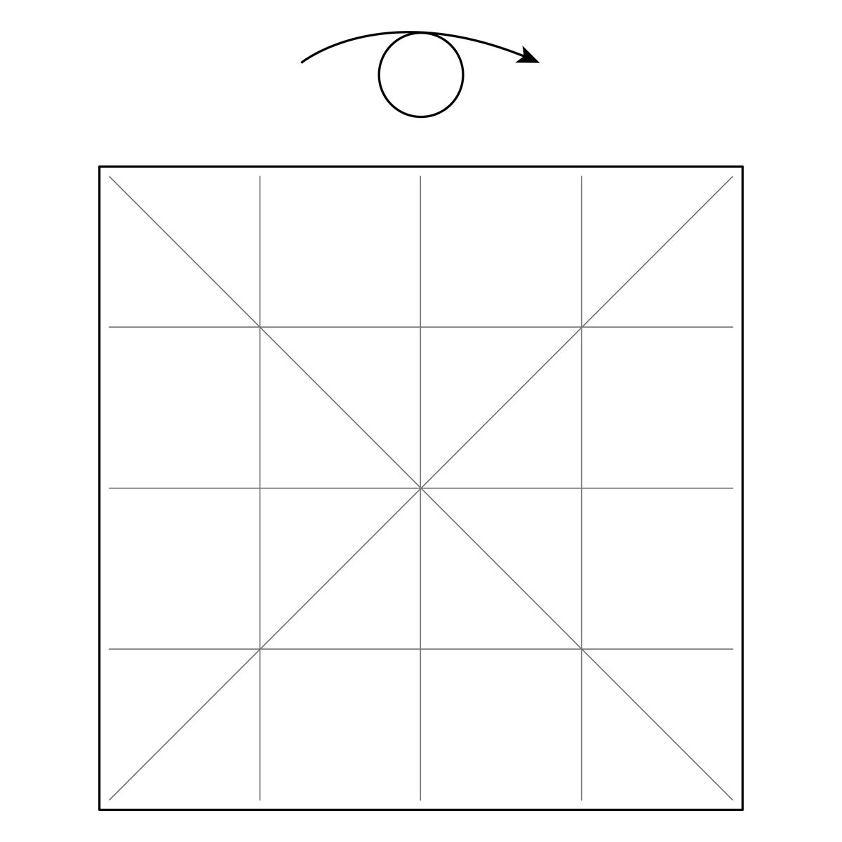 origami butterfly diagram step 9
