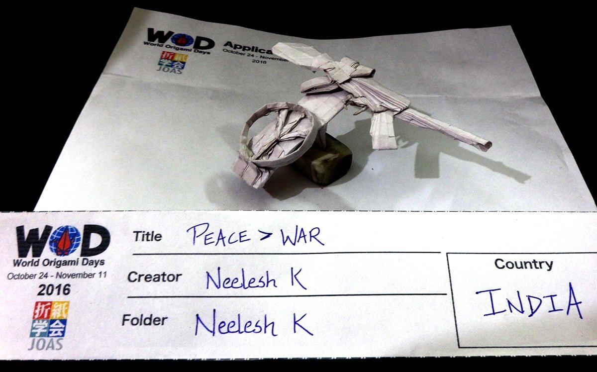 Peace > War Folded by Neelesh Kumar