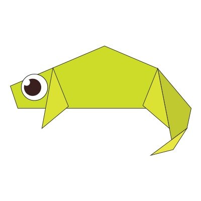 origami chameleon