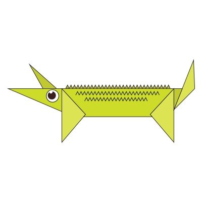 origami crocodile