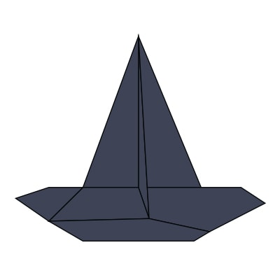 origami witch hat