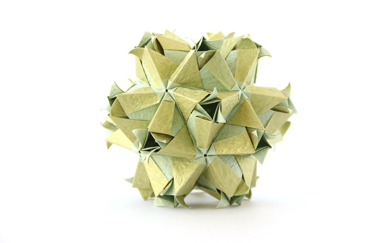 Green Curled Kusudama
