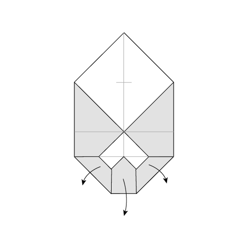 Traditional Origami Envelope Diagram step 10