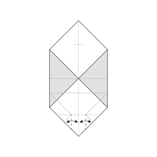 Traditional Origami Envelope Diagram step 11
