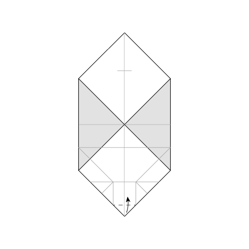 Traditional Origami Envelope Diagram step 12