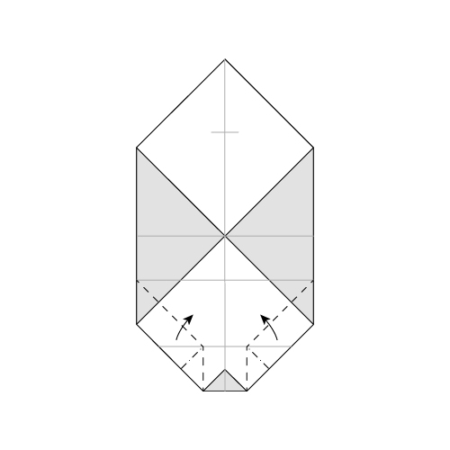 Traditional Origami Envelope Diagram step 13