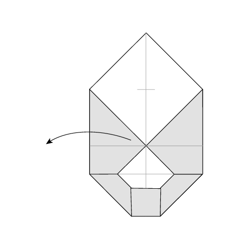 Traditional Origami Envelope Diagram step 15