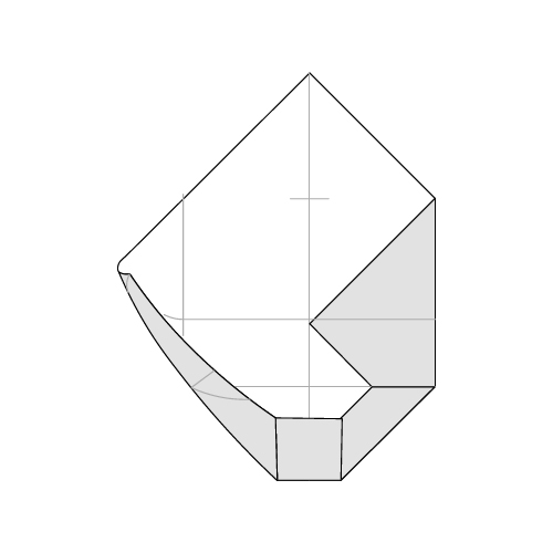 Traditional Origami Envelope Diagram step 16