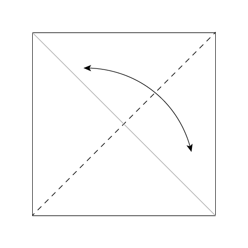 Traditional Origami Envelope Diagram step 2