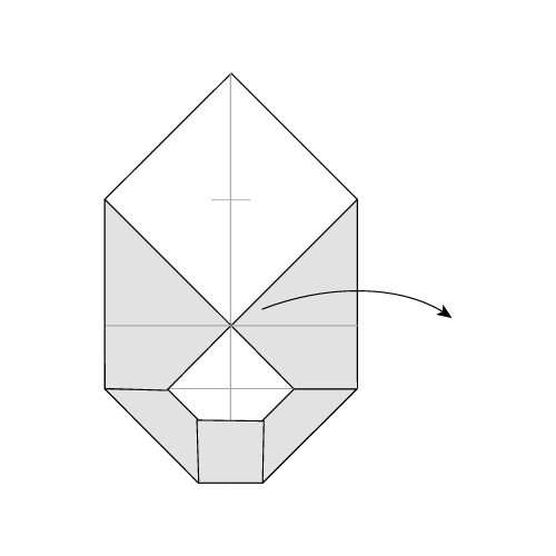 Traditional Origami Envelope Diagram step 21