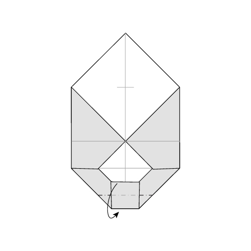 Traditional Origami Envelope Diagram step 22