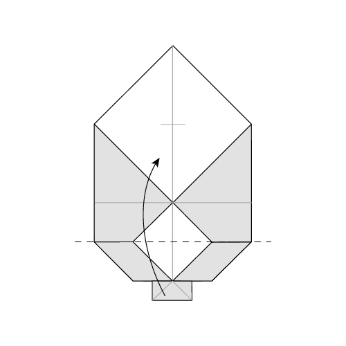 Traditional Origami Envelope Diagram step 23