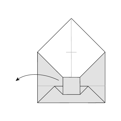 Traditional Origami Envelope Diagram step 24
