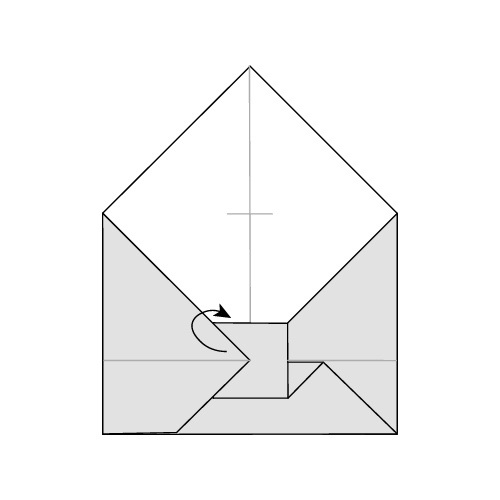 Traditional Origami Envelope Diagram step 25