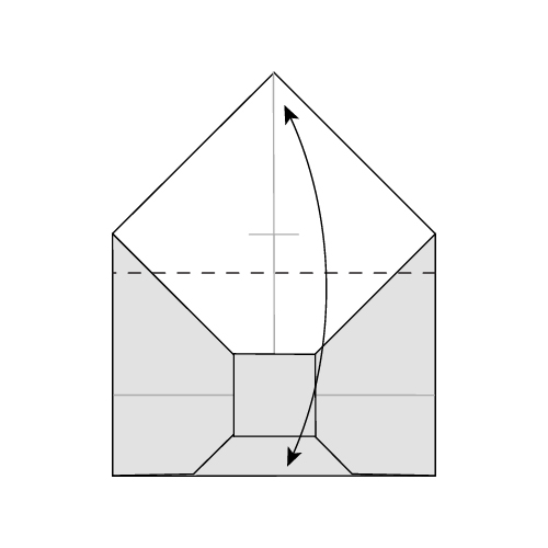 Traditional Origami Envelope Diagram step 27