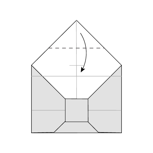 Traditional Origami Envelope Diagram step 28