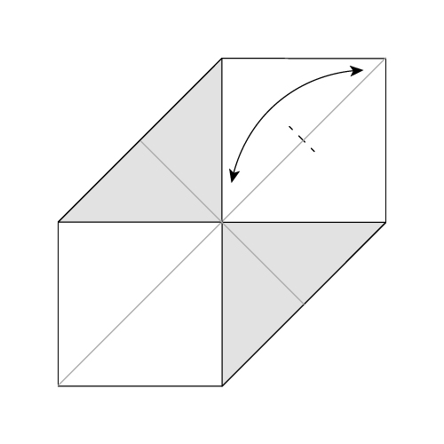 Traditional Origami Envelope Diagram step 4