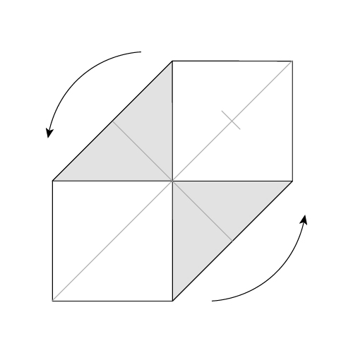 Traditional Origami Envelope Diagram step 5