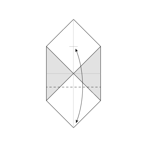 Traditional Origami Envelope Diagram step 6