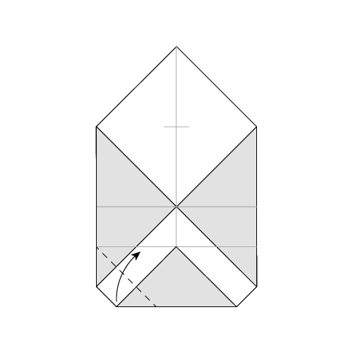 Traditional Origami Envelope Diagram step 8